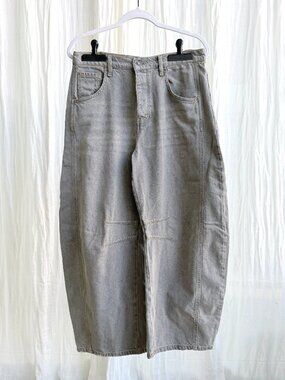 Free People We the Free Lucky You Mid Rise Barrel - Size 28